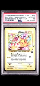 Birthday Pikahu 24 Celebrations Classic Collection Pokemon PSA 10 - Picture 1 of 1