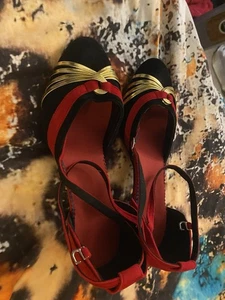 Tanzschuhe für Damen Absatz 5,5 cm geschlossene Zehe Ballsaal Latein Tanzschuhe Gummi - Bild 1 von 1