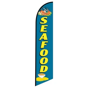 Seafood Replacement Feather Banner Flag for Restaurants - Picture 1 of 1