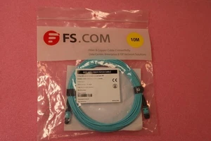 OM3 MTP/MPO LC 12 Fiber Breakout Multi-fiber Cable 10G Multimode 10M 12FMPOOM3 - Picture 1 of 4