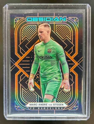 2021 Obsidian Marc-Andre ter Stegen Electric Etch Orange #13/25 Barcelona - Image 1 of 2