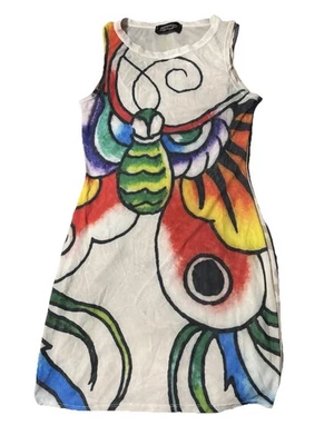 Mini Vestido ED HARDY x SIBERIA HILLS Estampado Leopardo Tatuaje Mariposa Malla Transparente L Foto 1 de 2