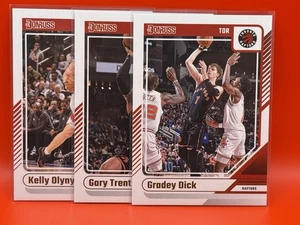 Lote de 3 tarjetas Donruss Basketball Raptors Dick, Trent Jr, Olynyk 2024-25 - Imagen 1 de 4
