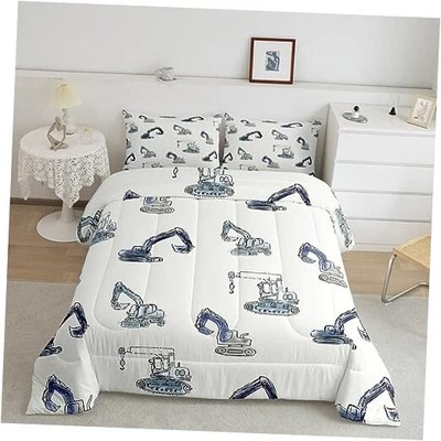  Juego de cama de construcción equipo para niños camiones juego de edredón Queen Multi 43 Foto 1 de 4