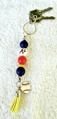 Atlanta Braves Handmade Keychain with Team Logo-Custom MLB Fan Gift - Image 1 of 4