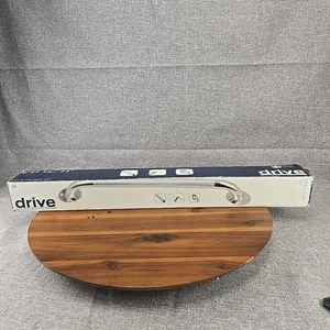 Barra de agarre de pared de acero moleteado cromado plateado Drive 24" L 12124-3 nueva caja abierta - Imagen 1 de 5