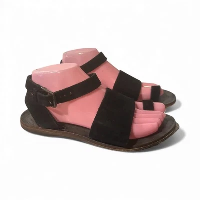 Free People Black Torrence Flat Sandal Strappy Open Toe- Women's Size 38 US 7.5 - Image 1 of 4