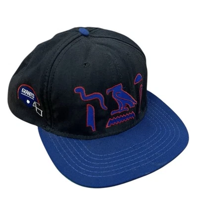 Vintage New York Giants Hieroglyphics SnapBack Hat American Needle NFL Football - Image 1 of 4
