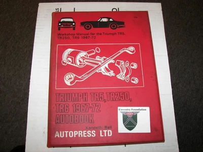 Manual de taller automático Triumph TR5 TR250, TR6 1967-72 de Kenneth Ball Foto 1 de 2