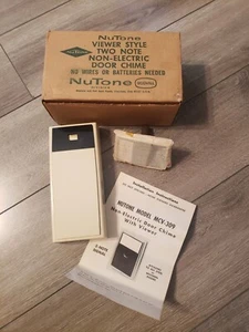 NUTONE Non-Electric Mechanical FRENCH White BEIGE Door Chime Wireless MCV-309 - Picture 1 of 11
