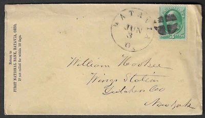 Batavia, OH, 1872 cover First National Bank, William Jamieson letter, President - Image 1 of 3