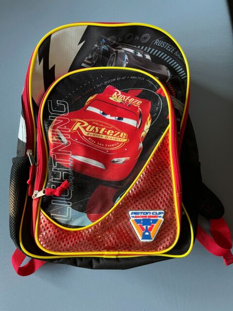 Mochila Disney Pixar Lightning McQueen Rust-eze vermelha carro de corrida  infantil nova excelente