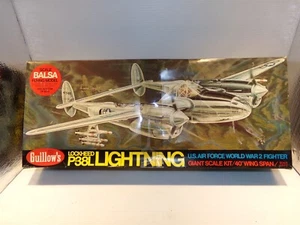 Guillow's Lockheed P-38L Lightning Balsa Flying Model Kit US Air Force - Picture 1 of 13