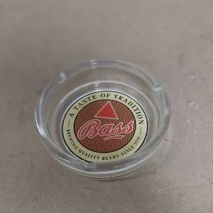 Vintage Bass Ashtray, Glass, Collectible Beer Bar Pub - Picture 1 of 2