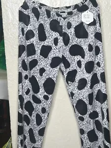 Pigiama donna lounge pantalone grigio medio stampa animalier super morbido sciolto comodo - Foto 1 di 6