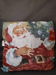 Holiday Time 2006 Santa’s Glow Christmas Large Tapestry Pillow 26" x 26" NEW - Picture 1 of 6