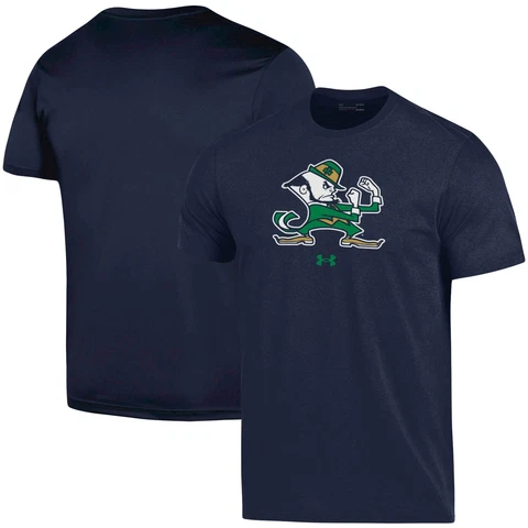 Men's Under Armour Navy Notre Dame Fighting Irish School Mascot Logo Performance Cover