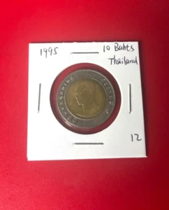 1995 Thailand  10 Bahts Coin - Nice World Coin !!! - Picture 1 of 2