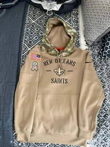 New Orleans Saints Salute to Service Sideline Hoodie Men’s Large Onfield - Picture 1 of 4