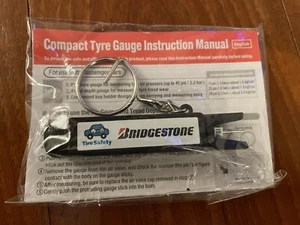 Bridgestone Compact Tyre Pressure & Tyre Depth Gauge Keyring - Picture 1 of 2