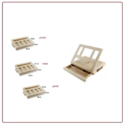 leggio da tavolo viaggio in legno valigetta artisti per tablet libri pieghevole - Immagine 1 di 3