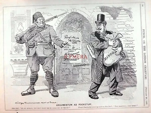 'AGUMENTUM AD POCKETUM', Antique 1897 Linley Sambourne PUNCH Cartoon : 659-81 - Picture 1 of 1
