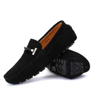 Men's Casual Shoes Soft Loafers Moccasins Slip on Driving Handmade Flats Shoes - Foto 1 di 34