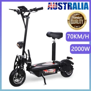 2024 Electric Scooter 2000W 70km/h 10inch tyres 50km Range Foldable Escooter BLK - Picture 1 of 11