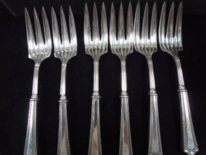 Bonitos tenedores para ensaladas vintage de plata de ley c541 - Imagen 1 de 5