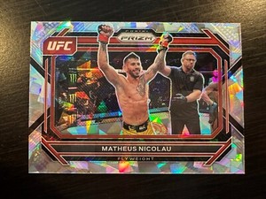 MATHEUS NICOLAU 2023 PANINI PRIZM UFC #47 ATOMIC CRACKED ICE REFRACTOR PARALLEL
