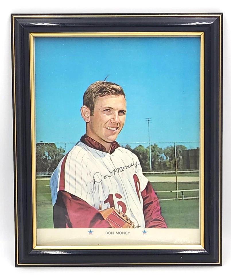 Framed Philadelphia Phillies Auto Photo 8x10"  DON MONEY Foto 1 de 3