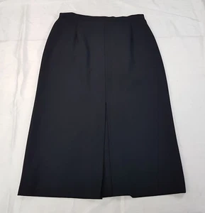 ST MICHAEL M&S SIZE 14UK L WAIST W29" WOMENS BLACK WOOL MIDI SKIRT BACK ZIP - Picture 1 of 24