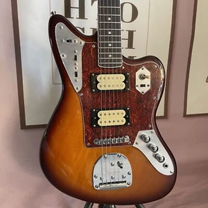 Sunburst Electric Guitar Kurt Cobain Jaguar HH Pickup Half Closed Tuner Bone Nut - Picture 1 of 7