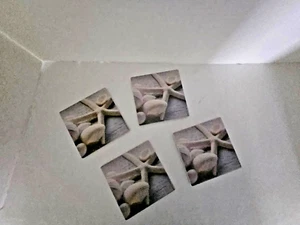 Set of 4 - 4 1/4" x 4 1/4" 3" Thirst Stone Coasters with Cork Backing - Picture 1 of 2