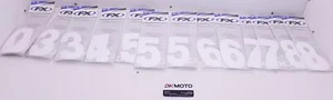 FACTORY EFFEX MOTO MX PLATE RACE NUMBERS STANDARD NUMBER 6 IN WHITE R6.BX11 - Picture 1 of 5