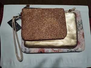 Minicci Trio All Occasion Clutch bags  Floral/Gold /Glitter Detachable strap NWT - Picture 1 of 6
