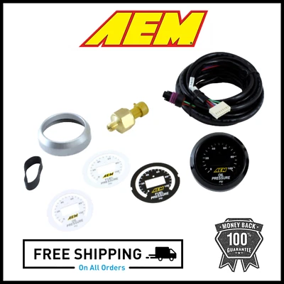Medidor digital de presión de aceite/combustible AEM 30-4401 52 MM 0-100 psi Foto 1 de 4