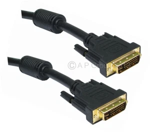 2m Digital & Analog DVI-I Male / Male Dual Link DVI I 29 PIN 28 + 1 24+5 CABLE - Picture 1 of 3