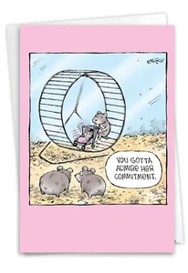 Funny Mother's Day Greeting Card w 5 x 7 Inch Envelope (1 Card) Mom Mother Wheel - Picture 1 of 6