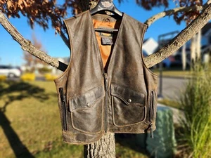 HARLEY DAVIDSON BILLINGS LEATHER VEST X-LARGE - Bild 1 von 9