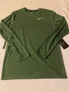 Nike Long Sleeve Green Shirts for Men 