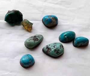 Round Oval Shape Turquoise Cabochon stone ?? Mixed lot jewelry  - Picture 1 of 4