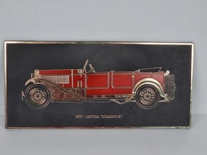 Frank Down Ltd 1930 Lancia Dilambda Plastic Plaque 29cm x 13.5cm Vintage - Picture 1 of 8