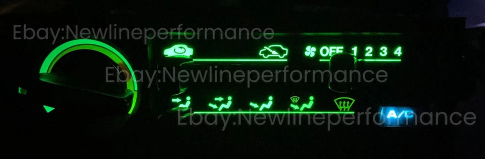 Green LED Climate Control AC Heater Bulbs for Honda Civic EF / Wagon 1988-1991 - Image 1 of 1