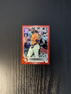 1-2022 Topps Yordan Alvarez #400 Baseball Card-Red Foil 150/199⚾  - Picture 1 of 2