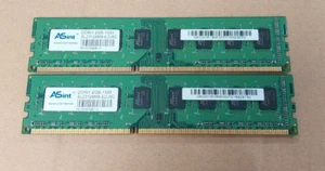 4GB KIT ASint SLZ3128MB-EDJ6C DDR3 1333 COMPUTER DESKTOP PC RAM PS-TA100302E1-W - Bild 1 von 1