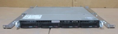 Supermicro CSE-813M Quad-Core E5-1620v3 32GB Ram 3x 1TB + 1x 300GB HDD 1U Server - Image 1 of 4