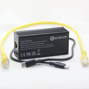 2.5Gbps PoE Splitter to USB Type-c 20W PD3.0 PPS QC 4+/3.0 802.3at Fast Charger - Picture 1 of 8