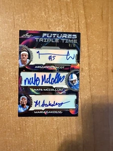 2024 Leaf Futures - Armando Bacot / Nate McCollum / Gakdeng - Triple Auto 8/10 - Picture 1 of 2