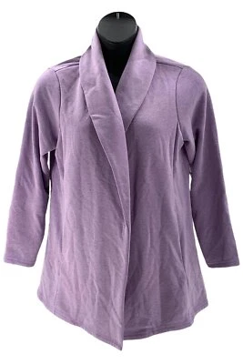 Isaac Mizrahi Live! Cárdigan trasero cepillado Soho Topper amatista brillante Foto 1 de 3